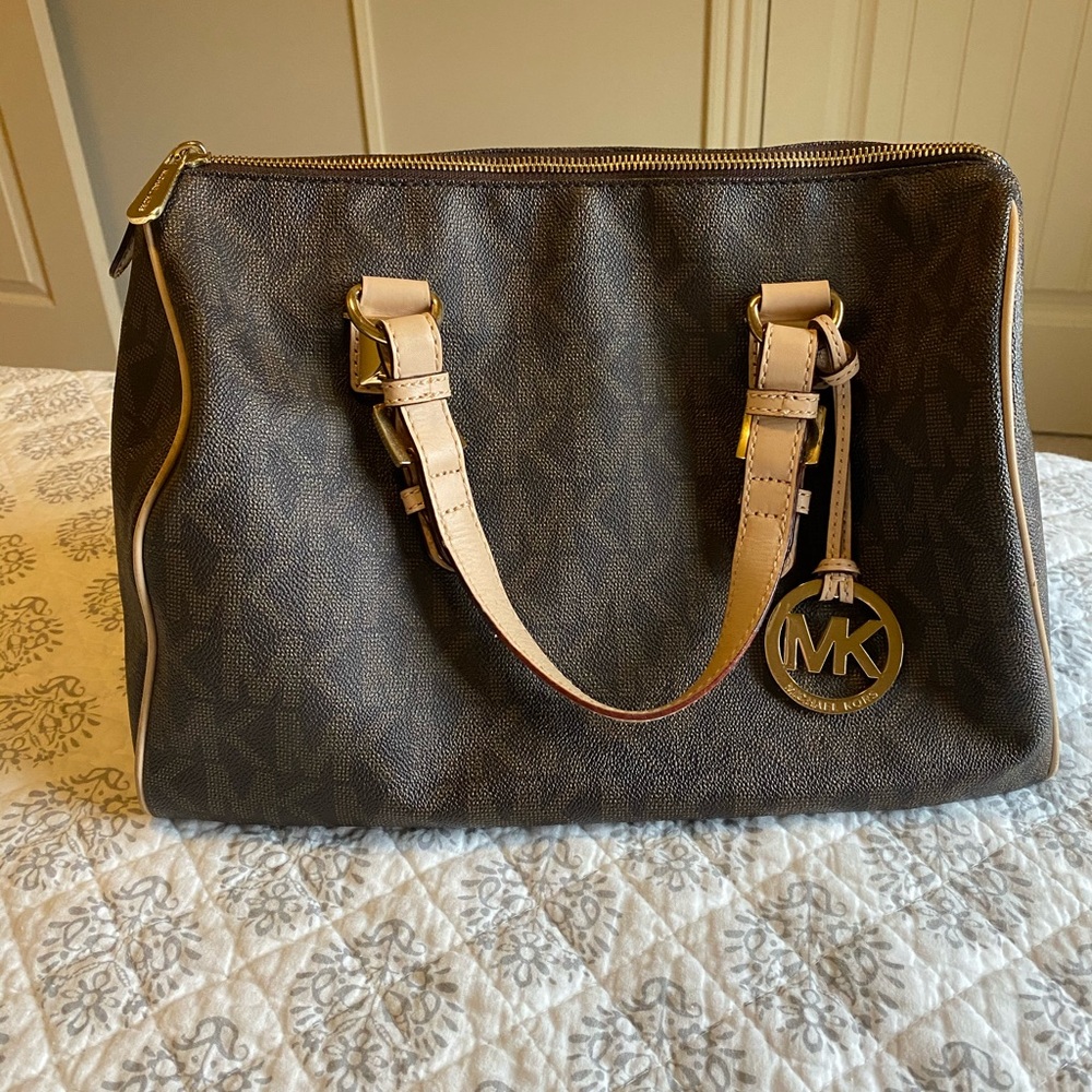 Michael Kors Logo Grayson Large Satchel